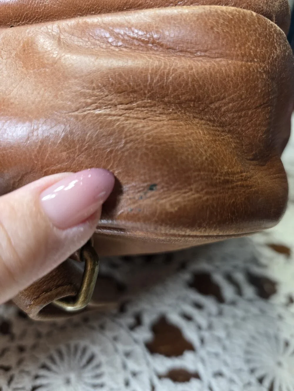 Tommy Bahama Weathered Leather  Small Backpack - Brown